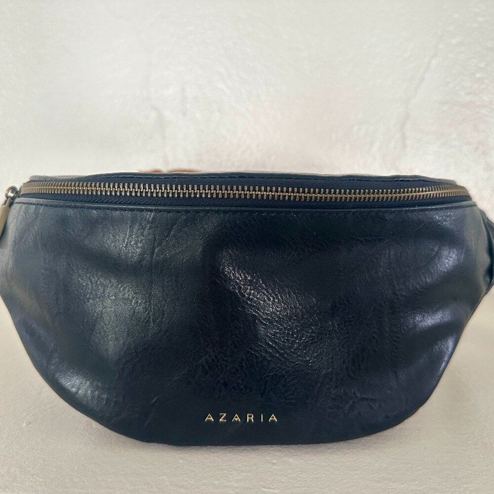 Azaria Amie Fanny Pack – Black Vegan Leather, Chic & Hands-Free
